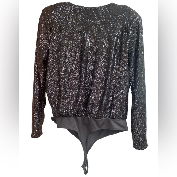 Rachel Zoe Black Sequin Bodysuit - Picture 5 of 5